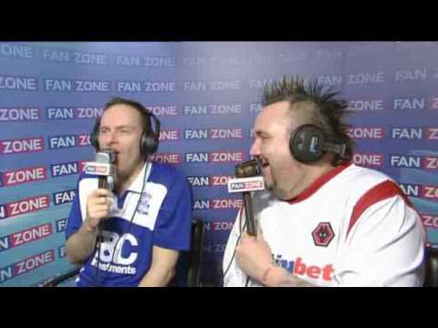 Highlights from the FanZone booth as Birminghams Darren Porter gets one over Wolves' Nick Luty in the West Midlands Derby at St Andrews.