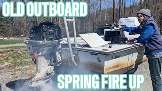 Starting your boat after Winter | Old OutBoard Motor | Evinrude |