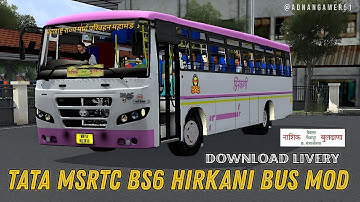 Download Tata Msrtc Bs6 Hirkani Bus Mod in Bus Simulator Indonesia || नाशिक बुलढाणा Bus Livery ||