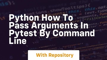 Python how to pass arguments in pytest by command line