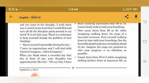 Std-12th English,Unit-3,R-1 Manage your stress,Part-3