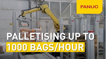 Palletising up to 1000 bags per hour with a FANUC robot M-710iC/70