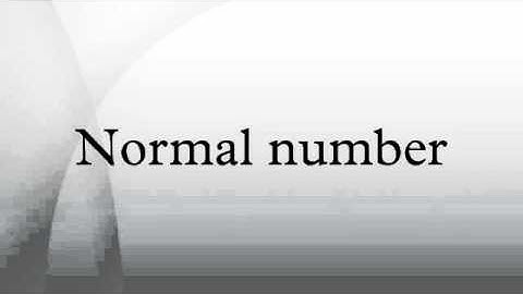 Normal number