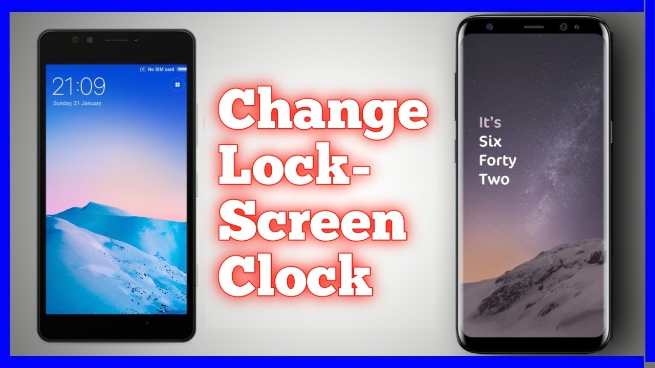 How to change Lock Screen Clock Format Style on Android device | lock