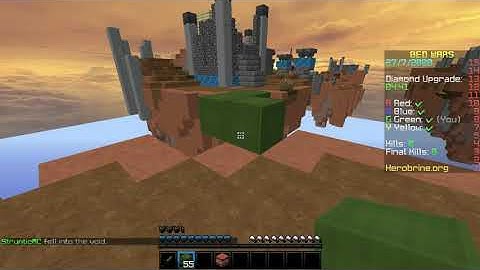 4v4 Bedwars on herobrine.org (Tlauncher)