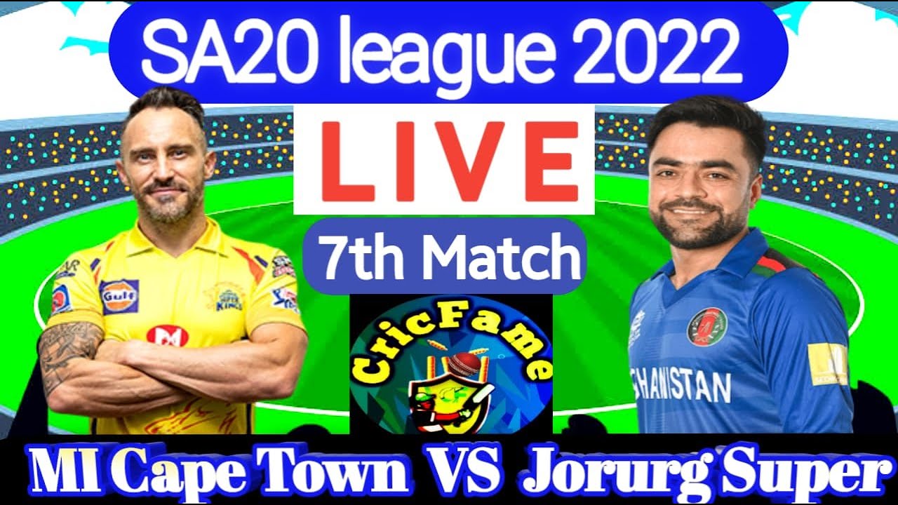 MI Cape Town vs Joburg Super Kings I SA20 League 2023 I 7th Match PR vs MICT I Cricfame