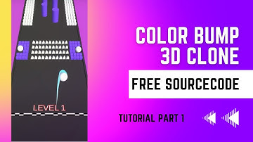 Color Bump 3D Android/ios Unity Tutorial - Part 1/7- Setup and Player Movement- Unity  for beginners