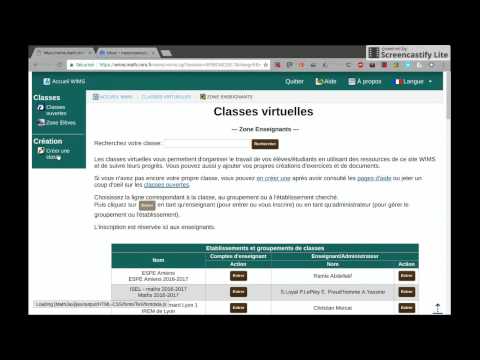 WIMS [Tutoriel #1] S'inscrire et créer sa classe.