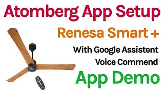Atomberg App Setup | Renesa smart plus | Voice Commend | App Demo screenshot 1