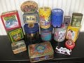 Collection of tin Candy Cookie &amp; Tobacco boxes part 1