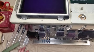 TEK TDS 744A No Display Repair Part 4  Front Panel Removed LCD Info