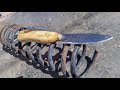 Cuchillo Criollo FORJADO con SUSPENCION DE AUTO  👈🔴