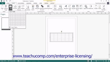 Microsoft Office Publisher Tutorial 2013 Using Tables 8.1 Employee Group Training