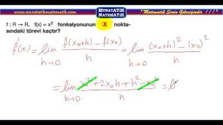 muratatikmatematik.com/TÜREV ALMAK türev tanım ÖRNEK/ muratatik.net//Murat Atik Matematik