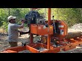 Cutting 2x6s with the woodmizer LT 15 Go sawmill.