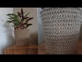 How to Crochet: JUTE PLANT BASKET