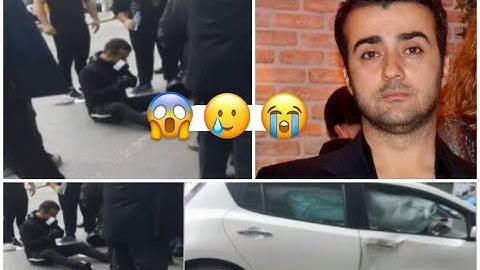 Aktori i humorit Gaz Paja i shtrirë në tokë,pa këpucë dhe duke fshirë hundët nga gjaku, pamje nga...