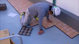 武蔵村山市　雨漏り修理後にタイルデッキ　ルーフバルコニー