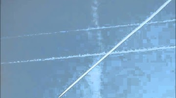 New Contrail Lower Than Expanding Contrails.AVI