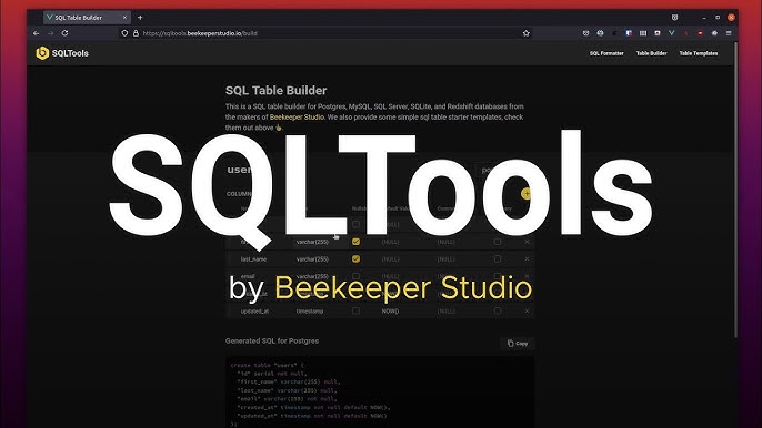 SQL Editor  Beekeeper Studio