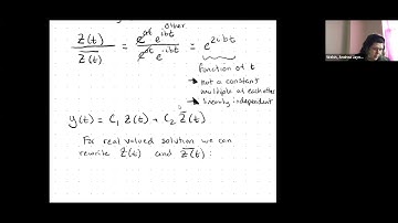 Complex Roots to the Characteristic Equation (Second Order Differential Equations)