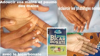 Comment adoucir vos mains/ paume des mains, éclaircir les phalanges avec du bicarbonate en 1min 😱 screenshot 5