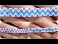 Quick and easy beading bracelet alleen with 3 color seedbeads (part 2) Beading tutorial