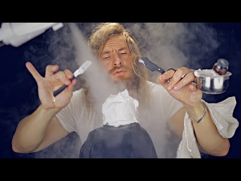Ultra Fast RAW Barbershop Facial Steamer Razor Shave 🪒💈ASMR💈🪒