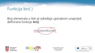 Informatika 2.r. SŠ - Liste u Pythonu