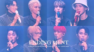 20221029 에이티즈 ATEEZ THE FELLOWSHIP : BREAK THE WALL IN SEOUL DAY 1 : ENDING MENT (ATINY FANCAM)