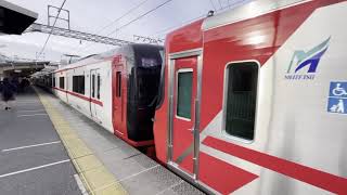 [ピカピカの車両！]名鉄2200系+9100系2212F+9104F 特急河和行き　笠松発車