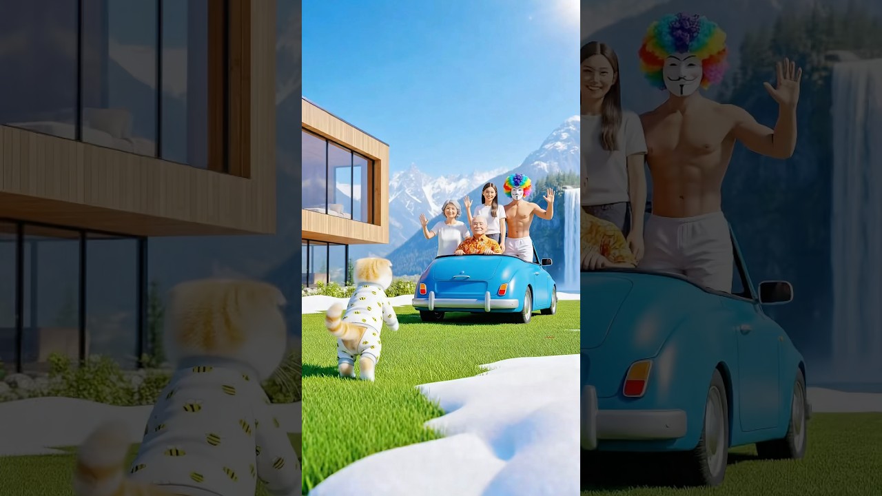 Cute cat on vacation 