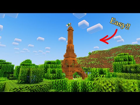 Minecraft ⚒️:: How to Build the Eiffel Tower in Minecraft 🗼 | Easy Tutorial