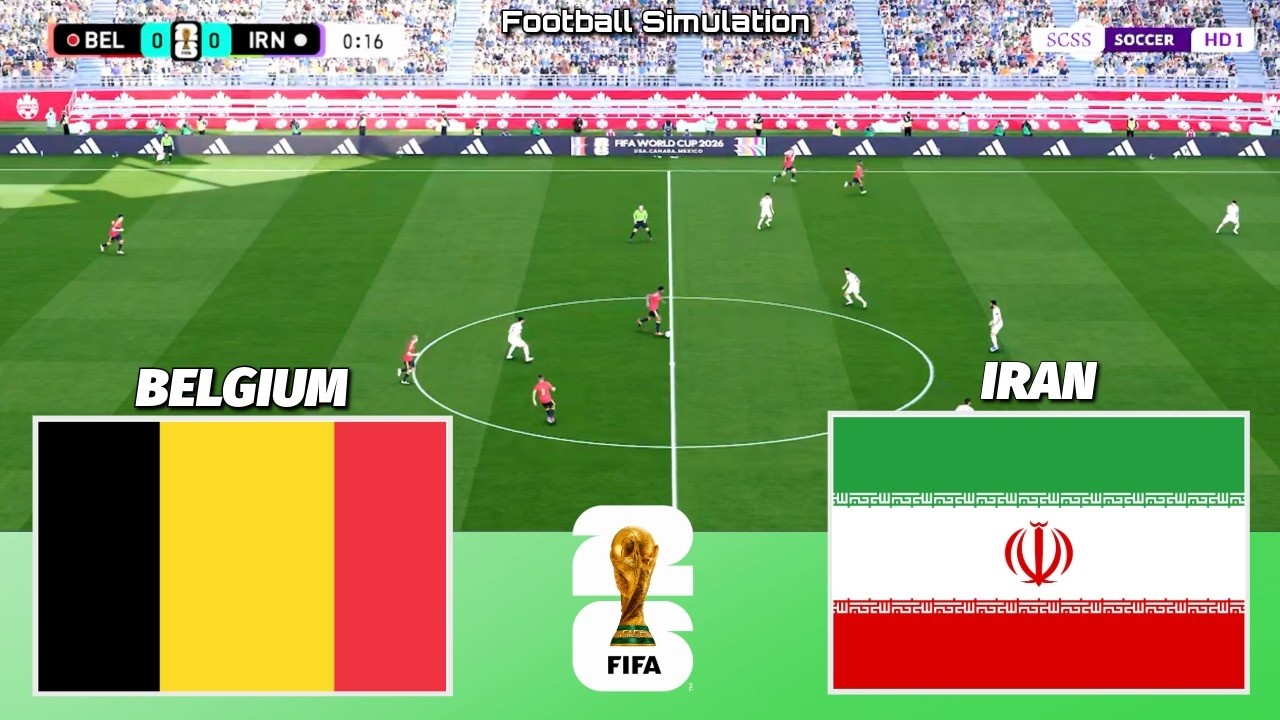 🔴 LIVE | Belgium vs Iran - FIFA World Cup 2026 | PES 21 Simulation