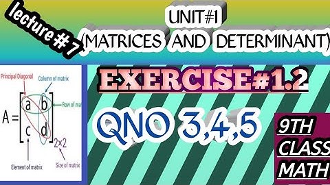 lecture7|maths|9th FEDERAL BOARD|exercise 1.2|Qno 3,4,5
