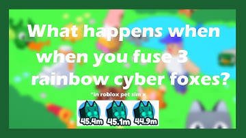 What happens when you fuse 3 rainbow cyber foxes in roblox pet simulator x?