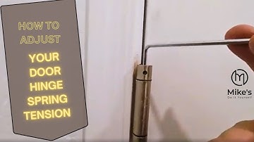 Adjusting Door Hinge Spring Tension