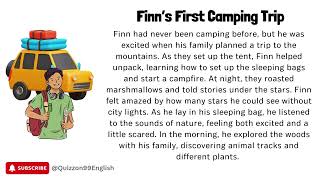 Finn’s First Camping Trip | Fun English Story to Boost Your Listening & Vocabulary Skills