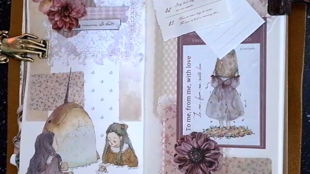 ASMR From Me, With Love |art collage |aesthetic journaling |ASMR videos| mixed media|junk journaling