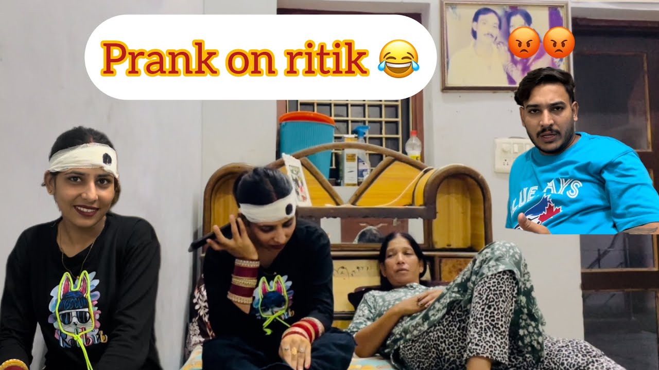 Aaj assi kita ritik ❤️ nal accident prank 😳😂 || @mr_mrs_sharma659