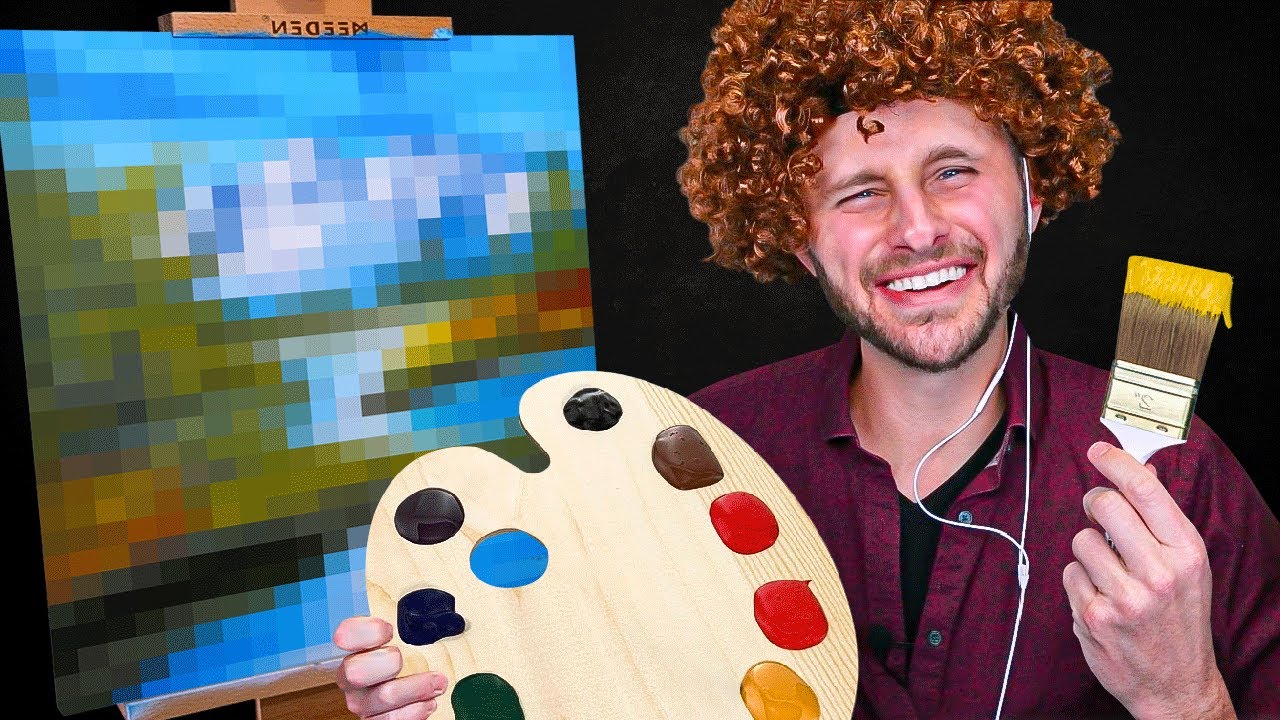 I attempted a Bob Ross painting tutorial while social distancing