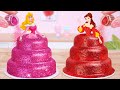 Satisfying disney princess cakebeautiful miniature princess pull me up cake decoratingmini cakes