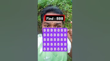 Find : 8B8 |Observation Visual Test, EP-298 #find #brainteaser #puzzle #shorts
