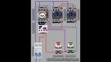 star delta control connection with auxiliary timer wiring diagram #electrical