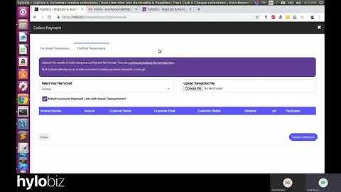 How Hylobiz takes care of Invoice Collection Bulk/SingleUpload
