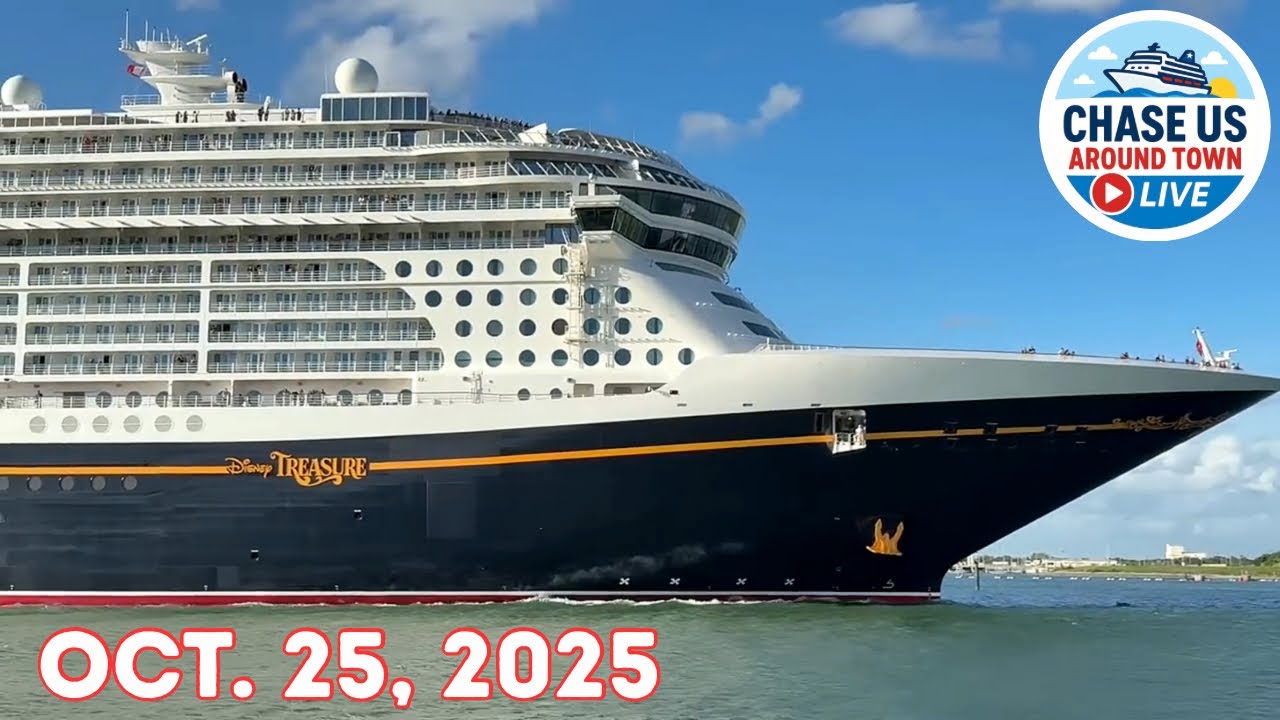 18 Cruise Ship Horns from 3 Ships! Port Canaveral Sail Away Live Stream Replay!