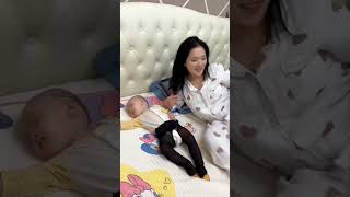 funny baby sleep with mommy #funnyvideo