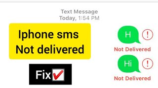 How to fix message not delivered not send in iPhone 5,6,7&8.