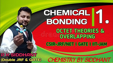 CHEMICAL BONDING Lec. 1 CSIR-NET/JRF, GATE & JAM. Octet Theory & Overlapping. CHEMISTRY BY SIDDHANT