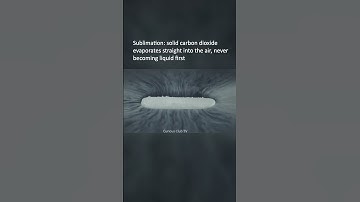 Sublimation: solid carbon dioxide evaporates straight into the air, never becoming liquid first